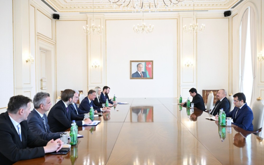 İlham Əliyev Xorvatiya parlamentinin sədrini qəbul edib -FOTOLAR